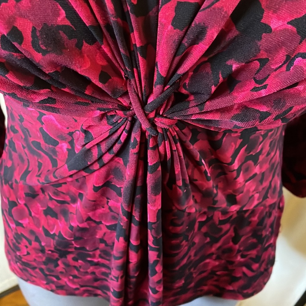 DAISY FUENTES XLP TOP BURGUNDY BLACK COLOR - Picture 4 of 4